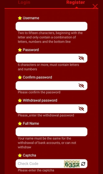 Step 2: Fill in the registration information